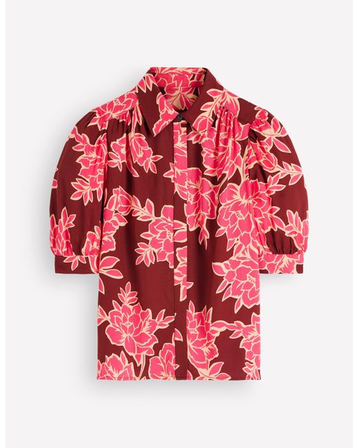 Boden Red Penelope Viscose Top