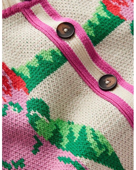 Boden Green Abi Jacquard Cardigan