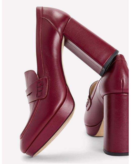 Boden Purple Platform Heeled Loafers