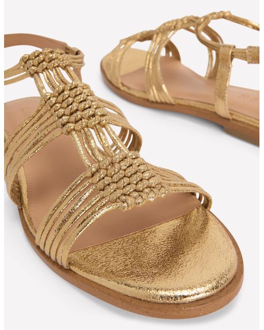Boden Red Multi Strap Knot Sandal