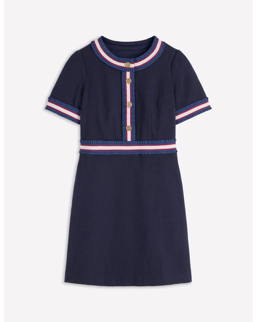 Boden Blue Button Short Dress