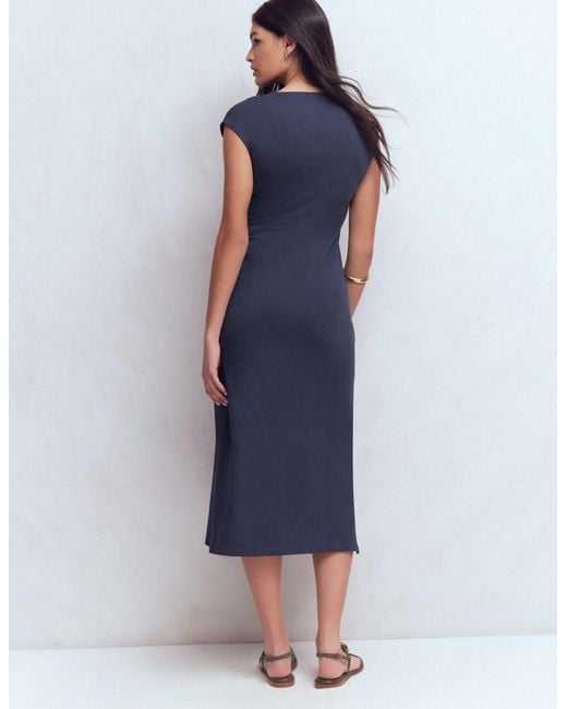 Boden Blue Delilah Twisted Midi Dress