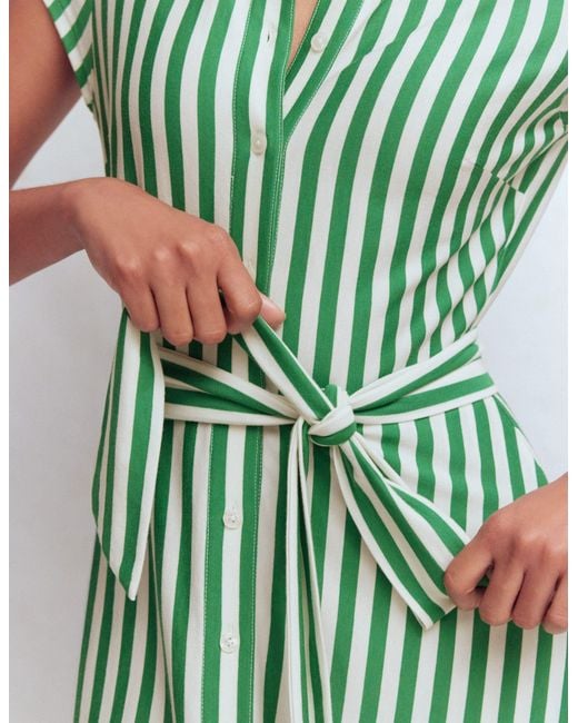 Boden Green Marcia Jersey Shirt Dress