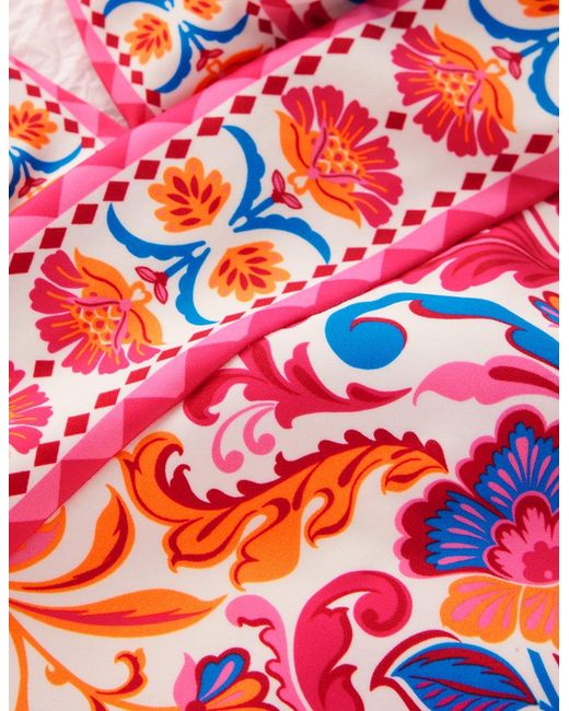 Boden Pink Porto V-Neck Swimsuit