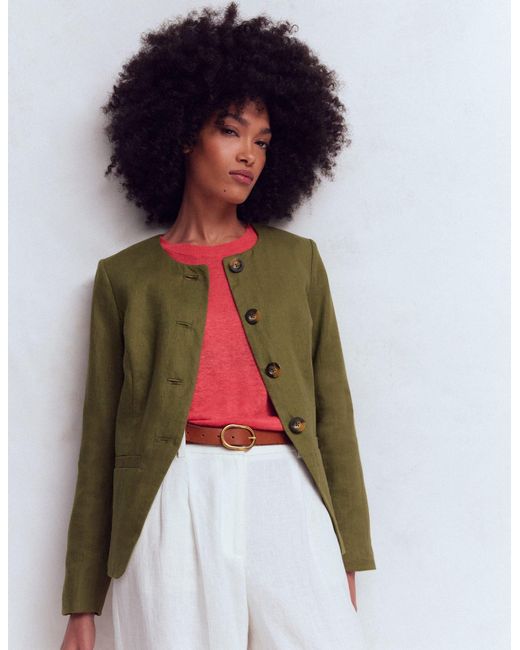 Boden Green Hampstead Linen Blazer