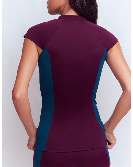 Boden Red Short Sleeve Rash Guard Top