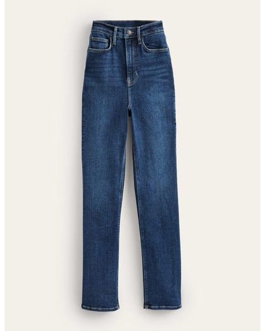 Boden Blue Hoch geschnittene jeans mit klassisch geradem bein