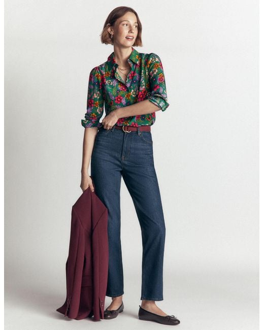 Boden Multicolor Sara Silk Shirt