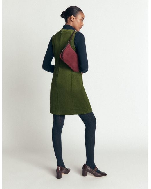 Boden Green Lou Cord Shift Dress