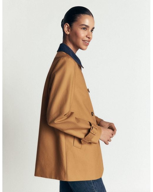 Boden Blue Swing Box Short Trench
