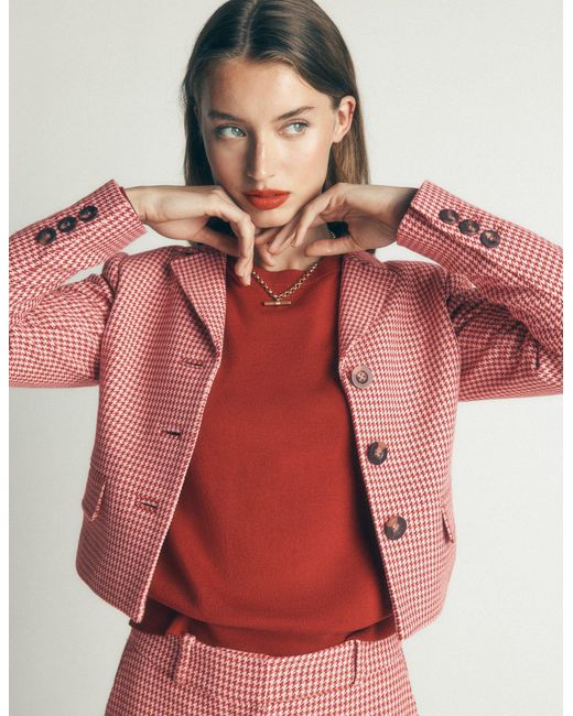 Boden Pink Dartmouth Cotton Blazer