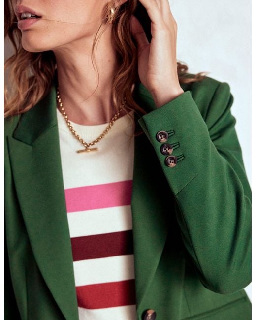 Blazer Marylebone En Point De Rome-Vert Chasseur Boden en coloris Green