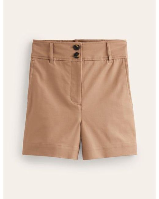 Boden Natural Westbourne Sateen Shorts