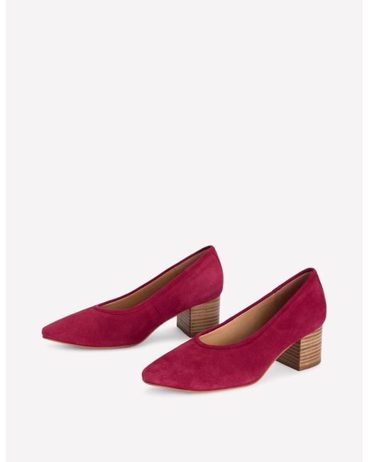 Boden Red Closed Back Block Heel