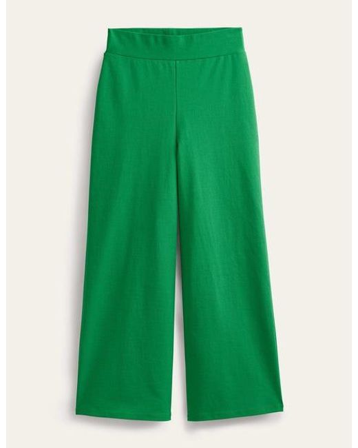 Boden Green Cropped Jersey Pants