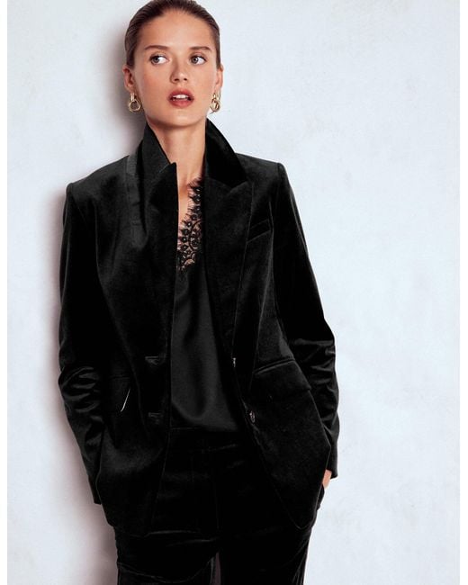 Boden Blue Stamford Velvet Blazer