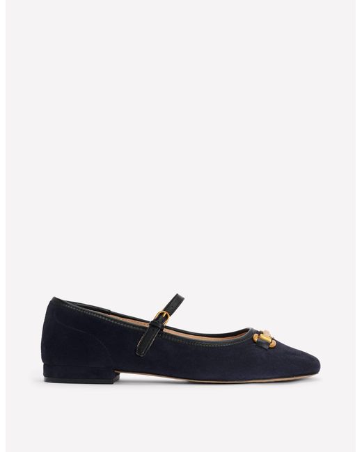 Boden White Iris Snaffle Mary Jane Flats