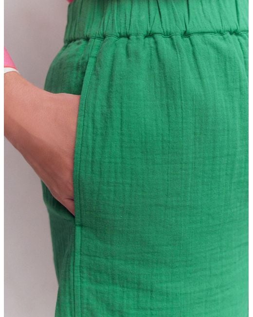 Boden Red Pull On Double Cloth Shorts