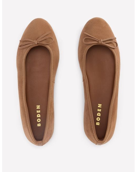 Boden Brown Patti Round Toe Ballet Flats