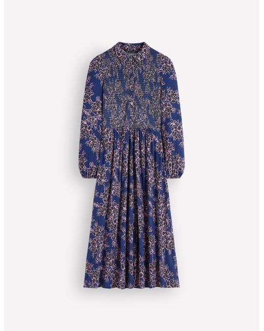 Boden Multicolor Smocked Jersey Dress