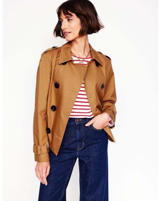 Boden Blue Mayfair Cropped Trench
