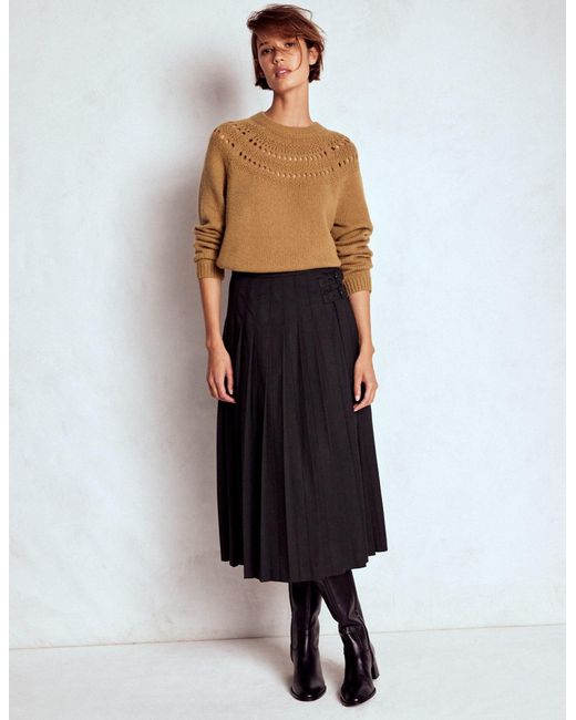 Boden Brown Fluffy Chunky Jumper
