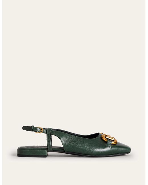 Chaussures plates iris à bride arrière & mors décoratif Boden en coloris Green