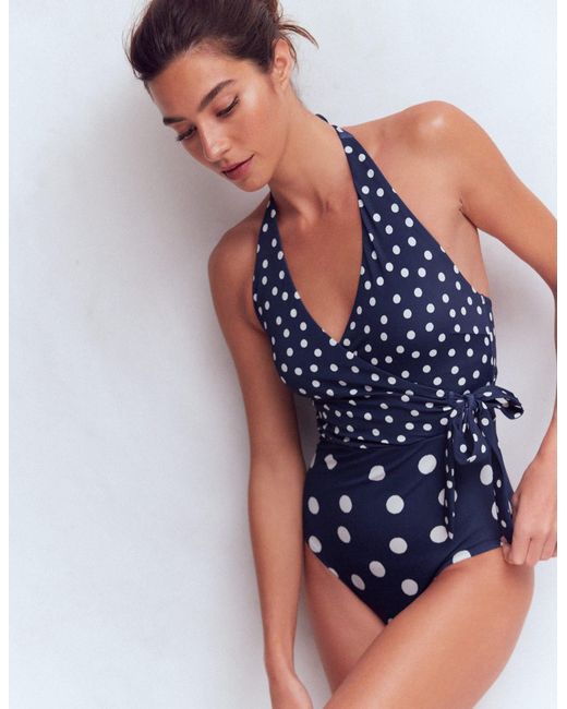 Boden Blue Tilos Tie Side Swimsuit