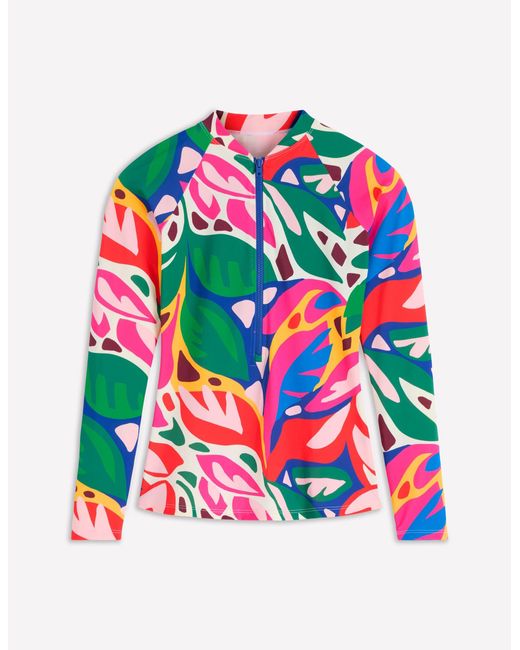 Boden White Long Sleeve Rash Guard Top