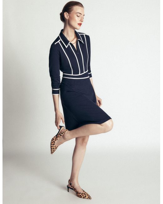 Boden Blue Ula Ponte Short Dress
