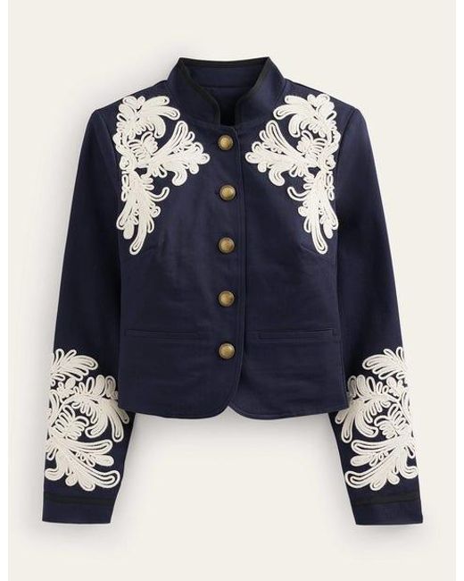 Boden Blue Warwick Embroidered Jacket