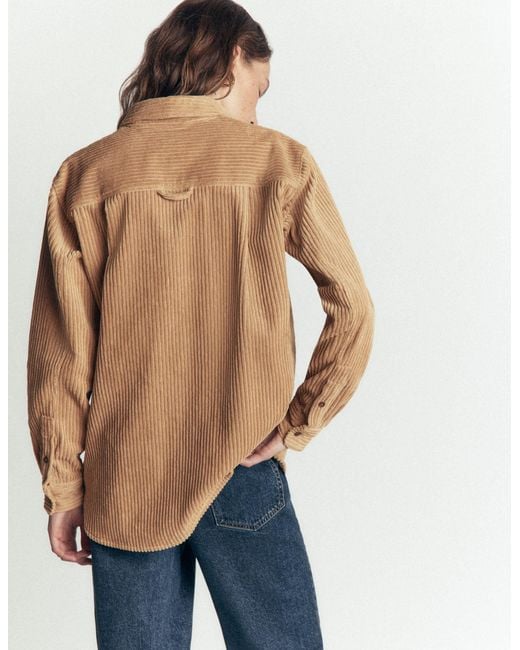 Boden Blue Sienna Relaxed Cord Shirt