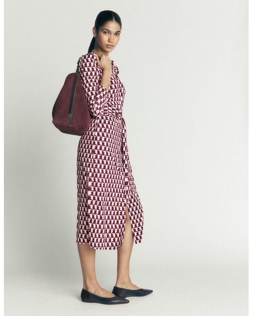 Boden White Honor Column Jersey Midi Dress