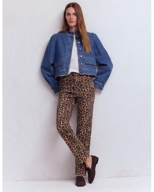 Boden Blue High Rise Straight Jeans