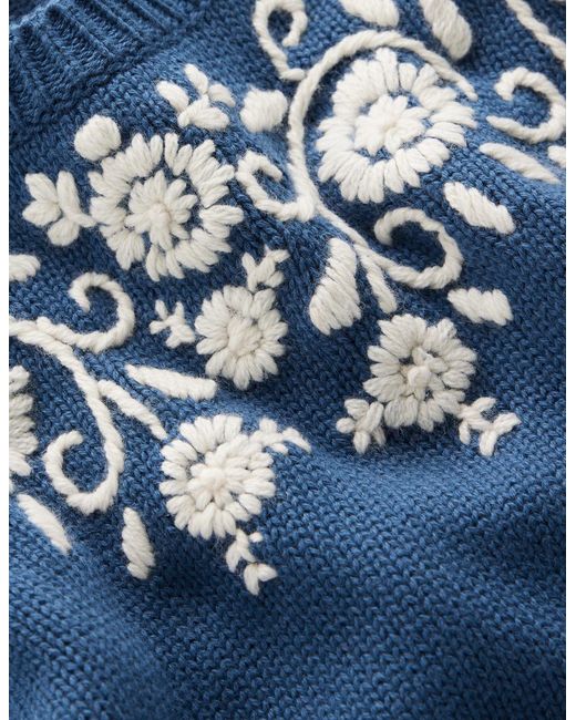 Boden Blue Davina Puff Sleeve Jumper