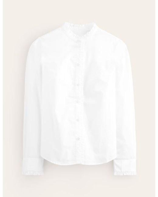 Boden White Phoebe Cotton Shirt