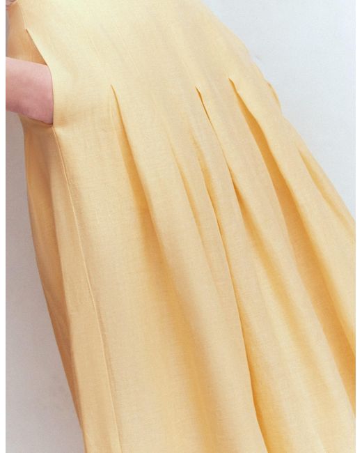 Boden White Valentina Linen Skirt