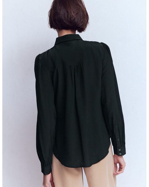 Boden Blue Sara Silk Shirt