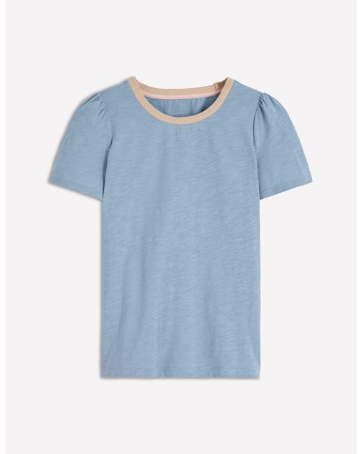 Boden Blue Metallic Trim T-Shirt