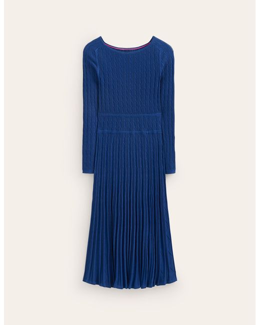 Boden Blue Imogen Cable Knit Dress