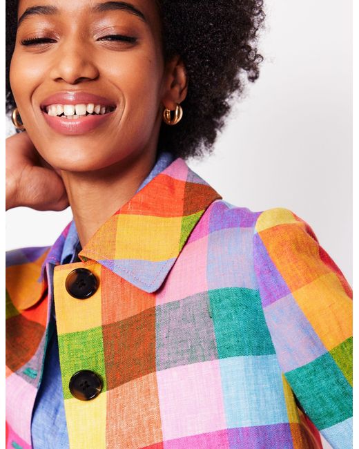 Boden Red Knightsbridge Linen Jacket
