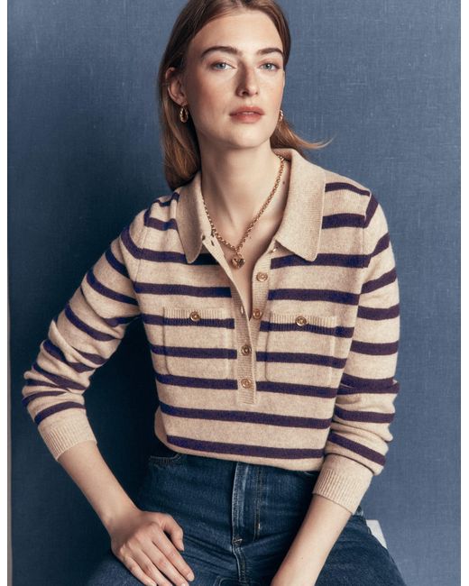 Boden Blue Marianne Merino Wool Jumper