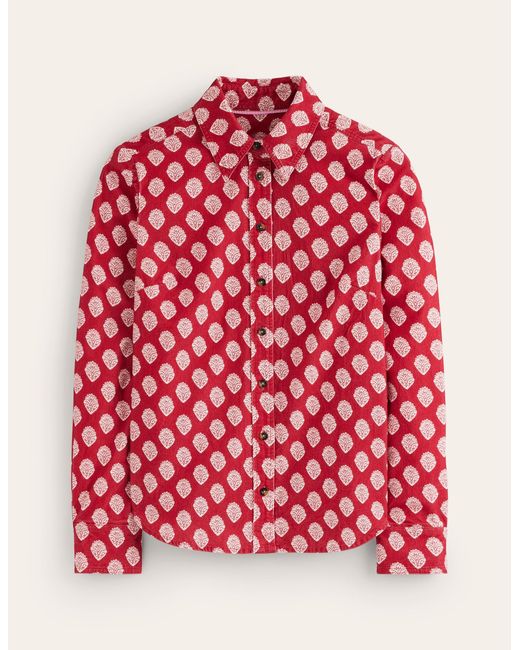 Boden Red Sienna Cord Shirt