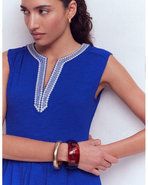 Boden Blue May Jersey Midi Dress
