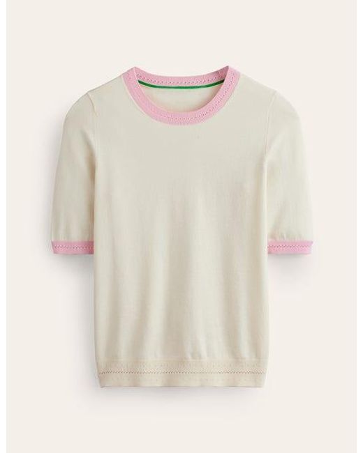 Boden Natural Catriona Cotton Crew T-shirt