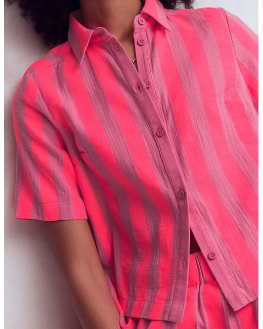 Boden Pink Double Cloth Shirt