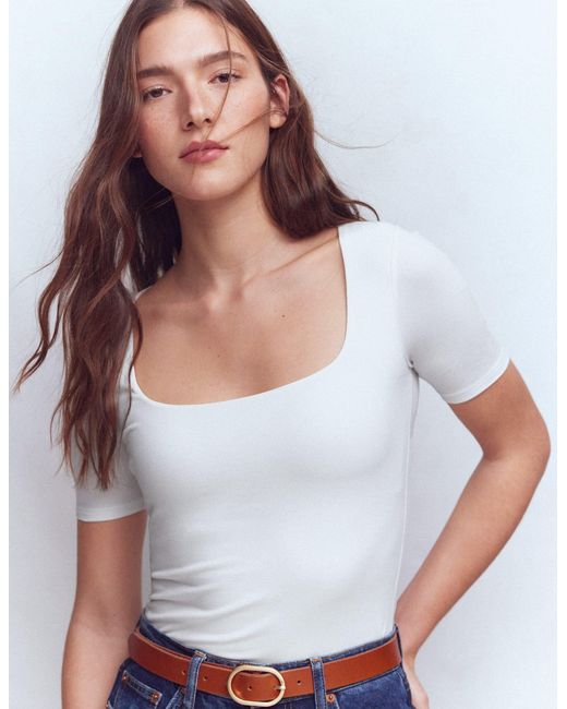 Boden Blue Brooke Double Layer T-Shirt