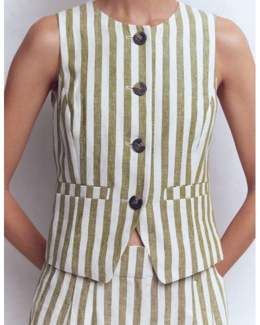 Boden Metallic Linen Waistcoat