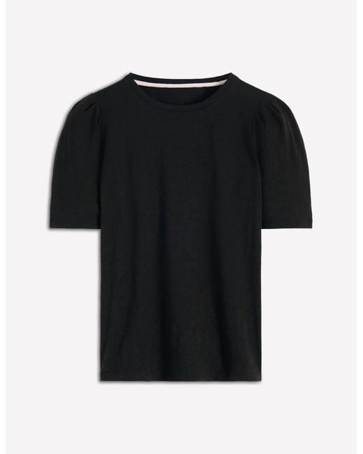 Boden Black Sophie Puff Sleeve T-Shirt