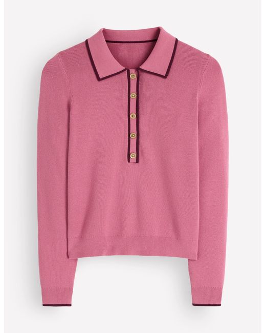 Boden Red Liz Henley Jumper